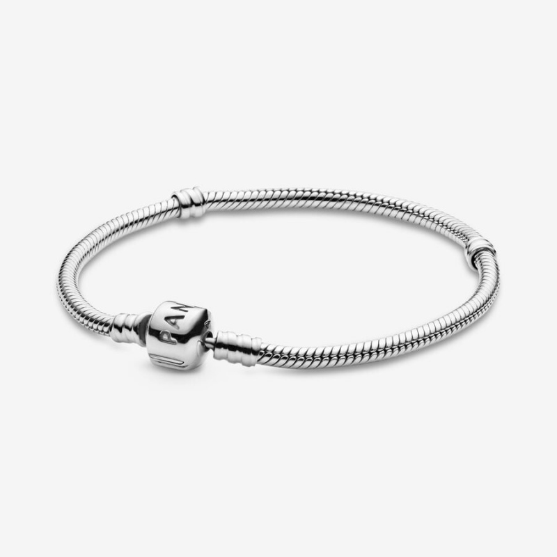 Pandora Moments Snake Charm Bracelets Sterling Silver | 3175-EQTAX