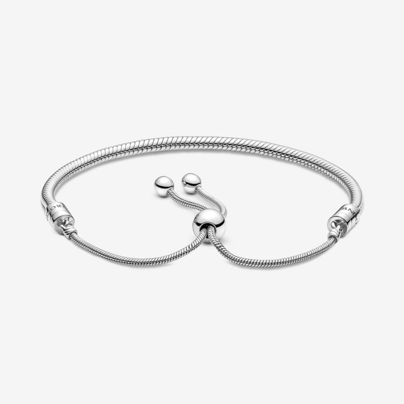 Pandora Moments Snake Slider Charm Bracelets Sterling Silver | 8695-UHFIT