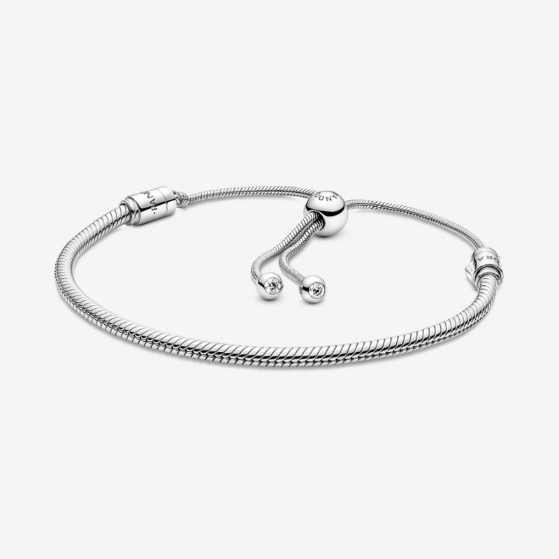 Pandora Moments Snake Slider Charm Bracelets Sterling Silver | 8695-UHFIT