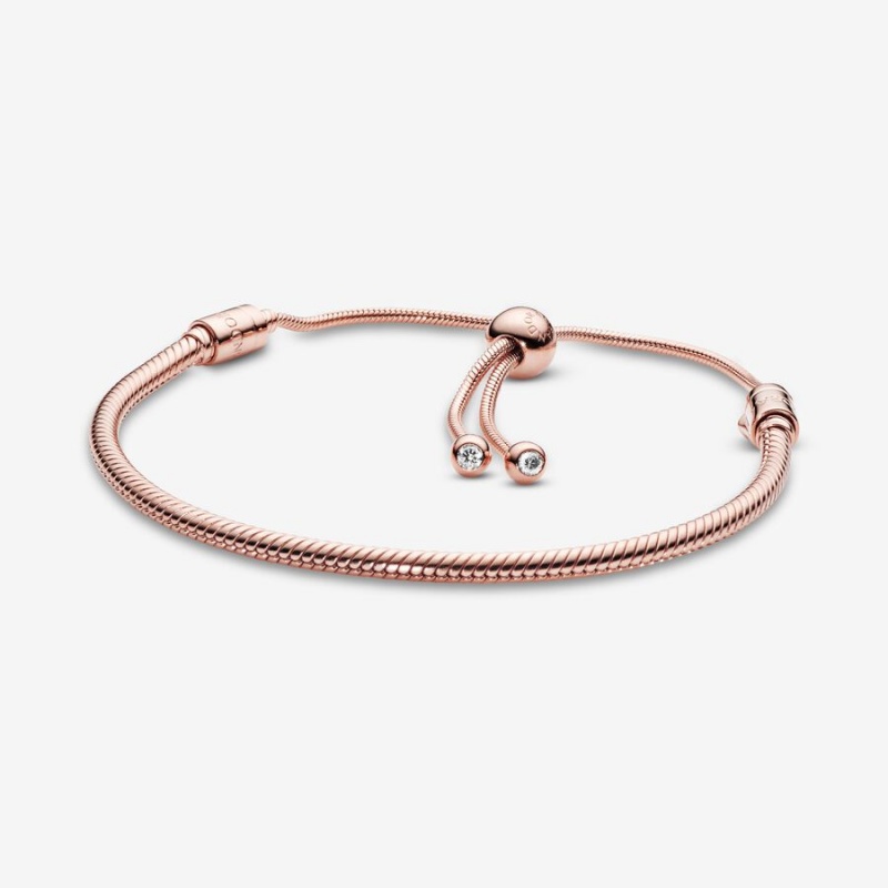 Pandora Moments Snake Slider Charm Holders Rose Gold Plated | 2406-TEBWL