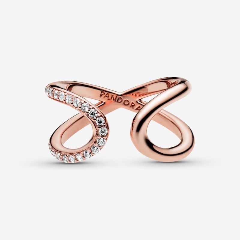 Pandora Pandora ME Pavé Pinky Rings Rose Gold Plated | 0358-RAVXS