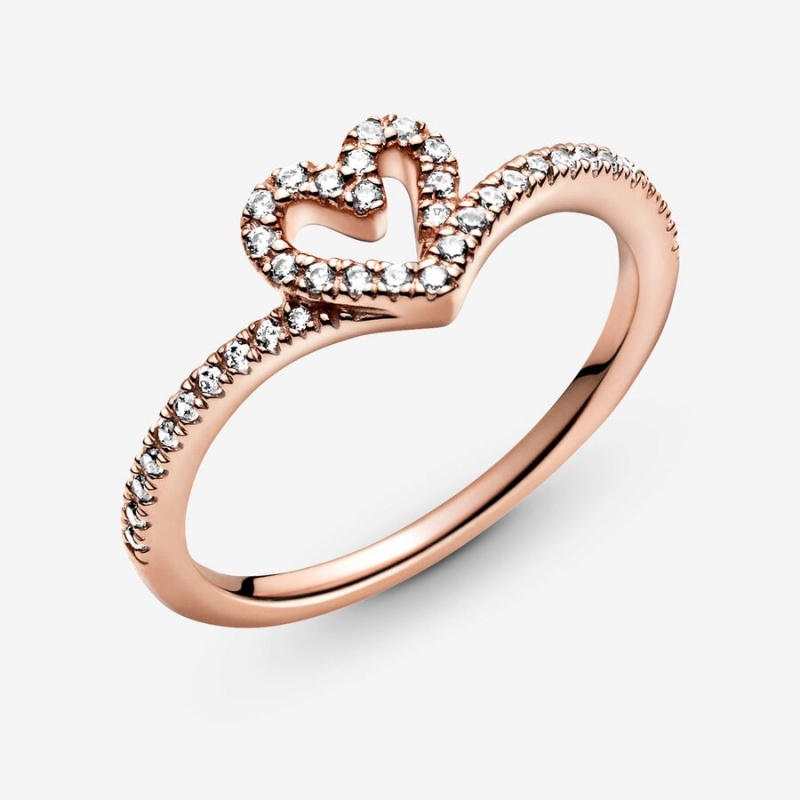 Pandora Pandora ME Pavé Pinky Rings Rose Gold Plated | 0358-RAVXS