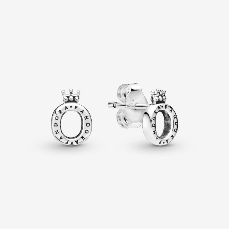 Pandora Polished Crown Os Stud Earrings Sterling Silver | 1062-SFLJZ