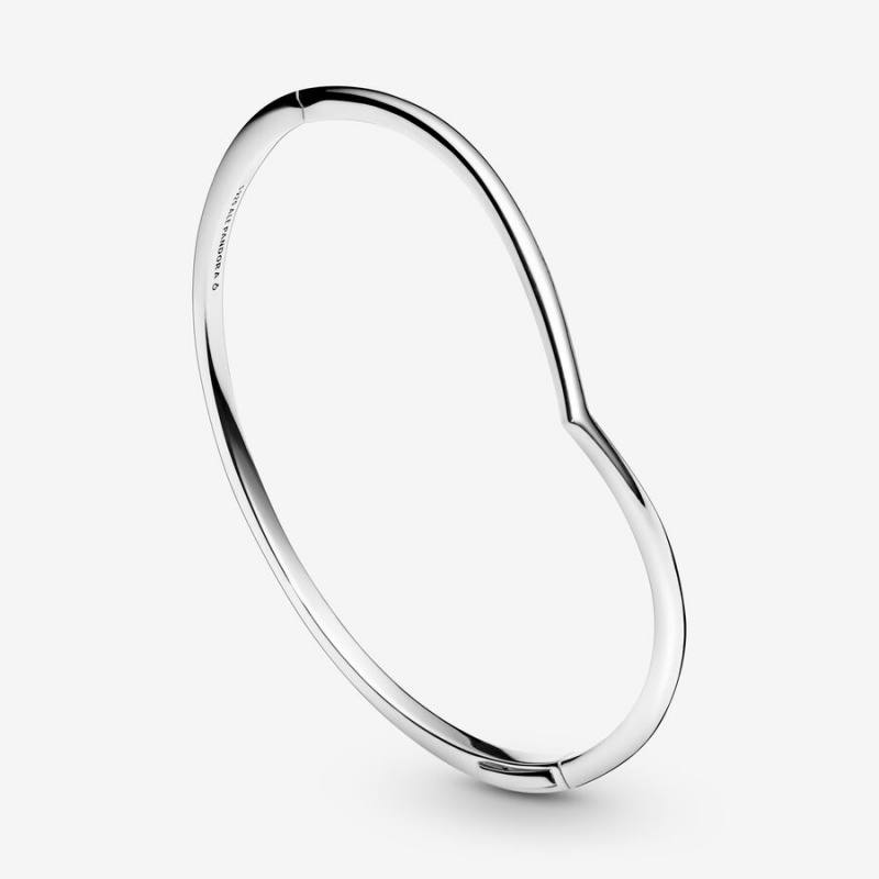 Pandora Polished Wishbone Bangle Bangles Sterling Silver | 9834-BFOYG