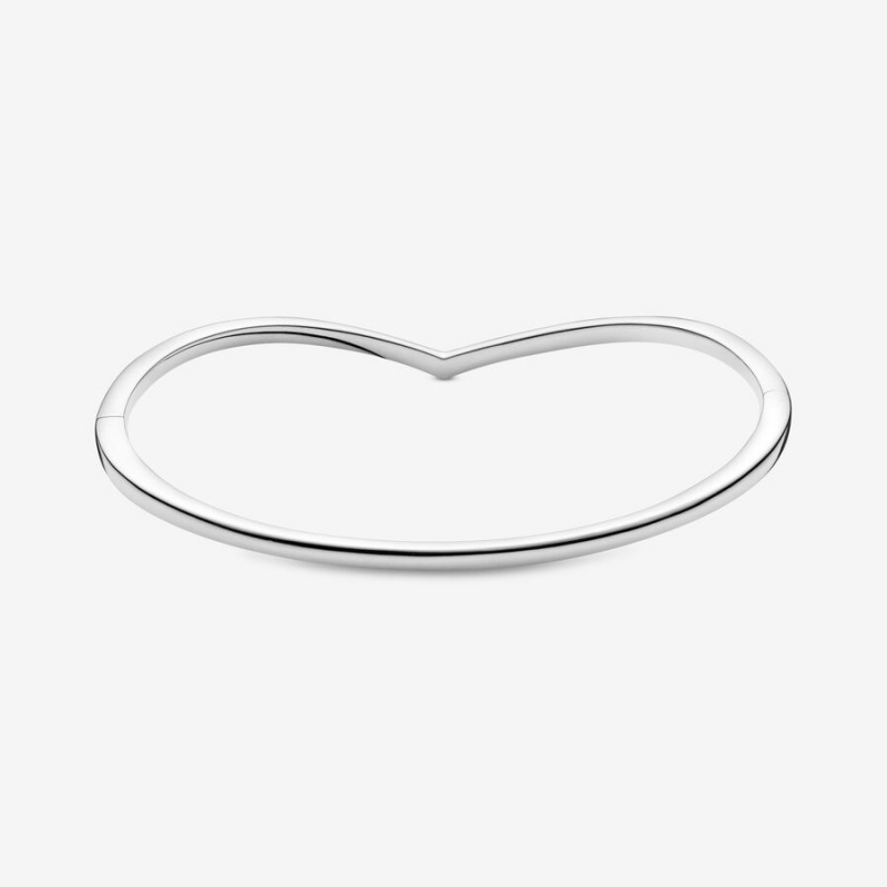 Pandora Polished Wishbone Bangle Bangles Sterling Silver | 9834-BFOYG