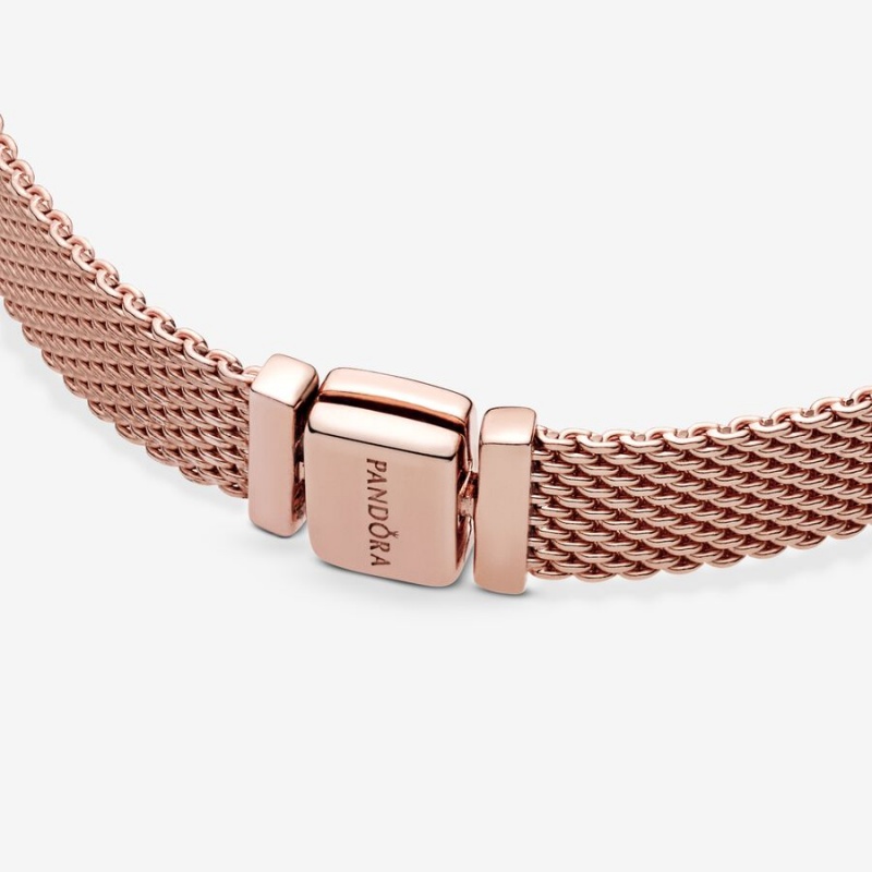 Pandora Reflexions™ Mesh Charm Bracelets Rose Gold Plated | 5806-QWHPX