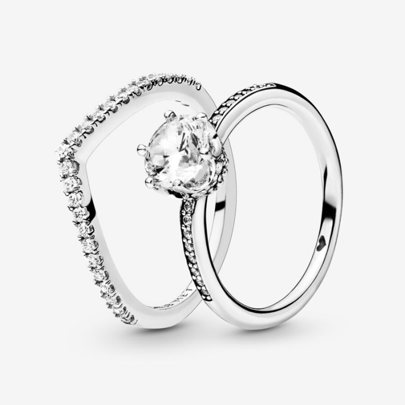 Pandora Ring Sets Sterling Silver | 3219-VJZWD