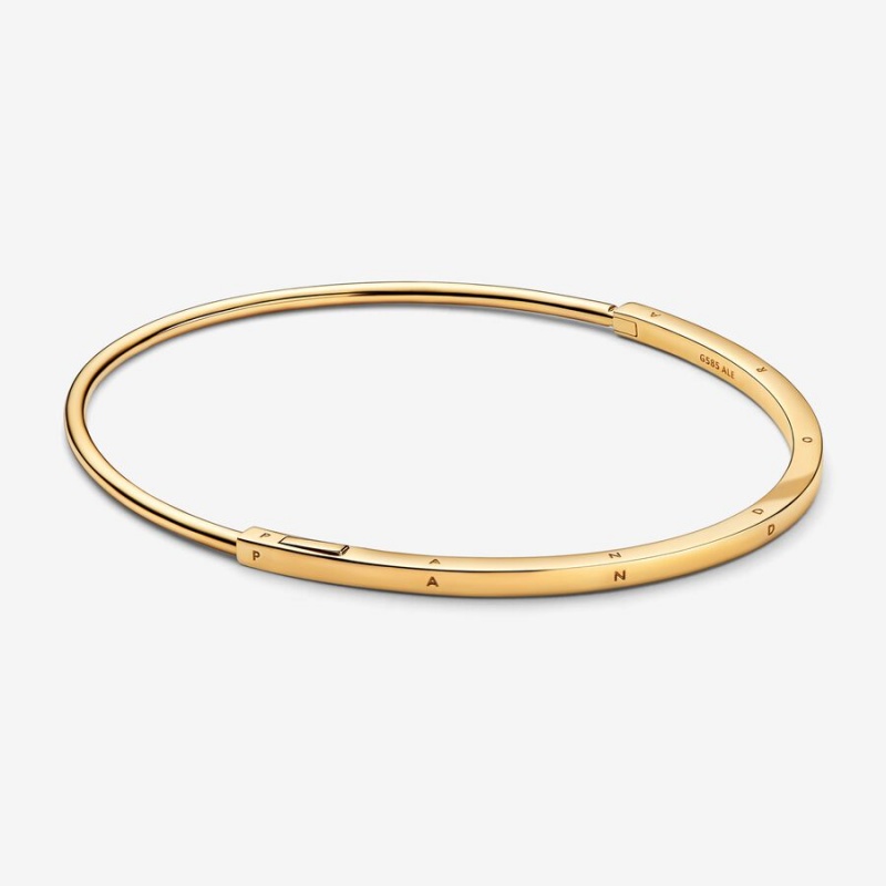 Pandora Signature I-D Bangle Bangles Gold | 0964-ADUIZ