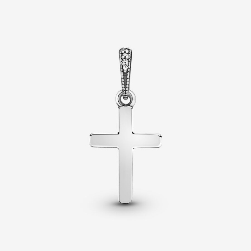 Pandora Sparkling Cross Pendants Sterling Silver | 2763-BLROT