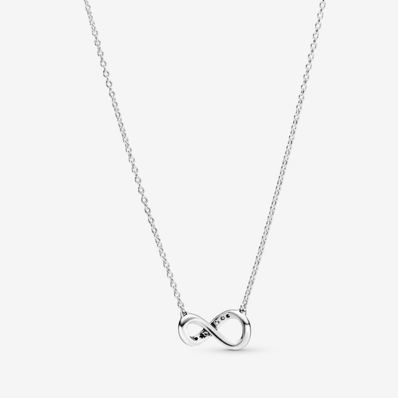 Pandora Sparkling Infinity Collier Pendant Necklaces Sterling Silver | 2854-QWJCI