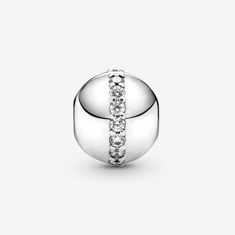 Pandora Sparkling Line Clip Clips Sterling Silver | 1864-XMDAH