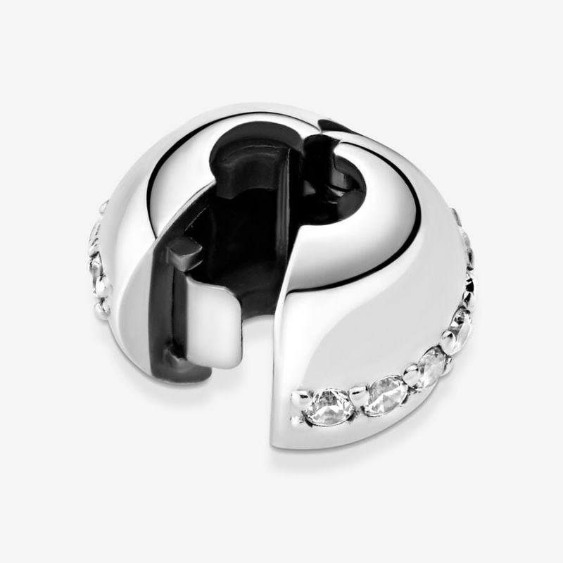 Pandora Sparkling Line Clip Clips Sterling Silver | 1864-XMDAH