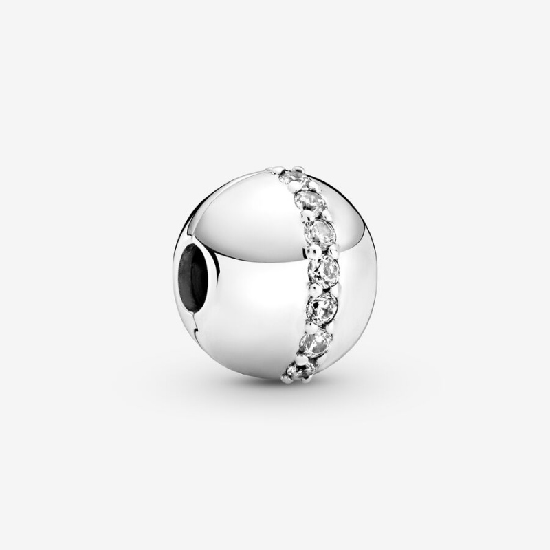 Pandora Sparkling Line Clip Clips Sterling Silver | 1864-XMDAH