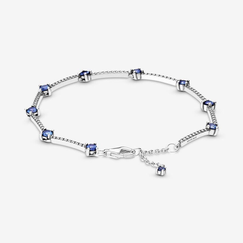 Pandora Sparkling Pavé Bars Non-charm Bracelets Sterling Silver | 8356-FVKQA