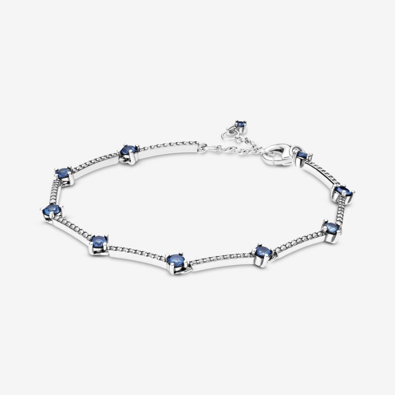 Pandora Sparkling Pavé Bars Non-charm Bracelets Sterling Silver | 8356-FVKQA