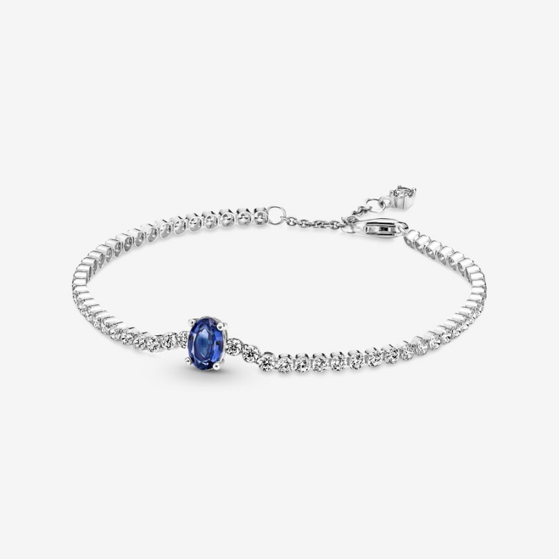 Pandora Sparkling Pavé Tennis Non-charm Bracelets Sterling Silver | 1809-BYXLP