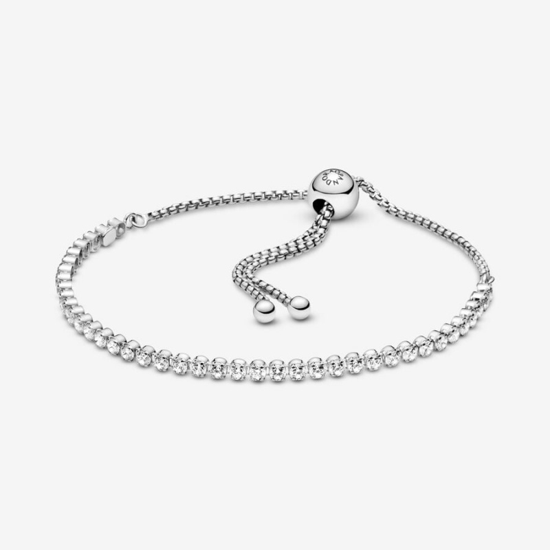 Pandora Sparkling Slider Tennis Sliding Bracelets Sterling Silver | 4017-BIVPO