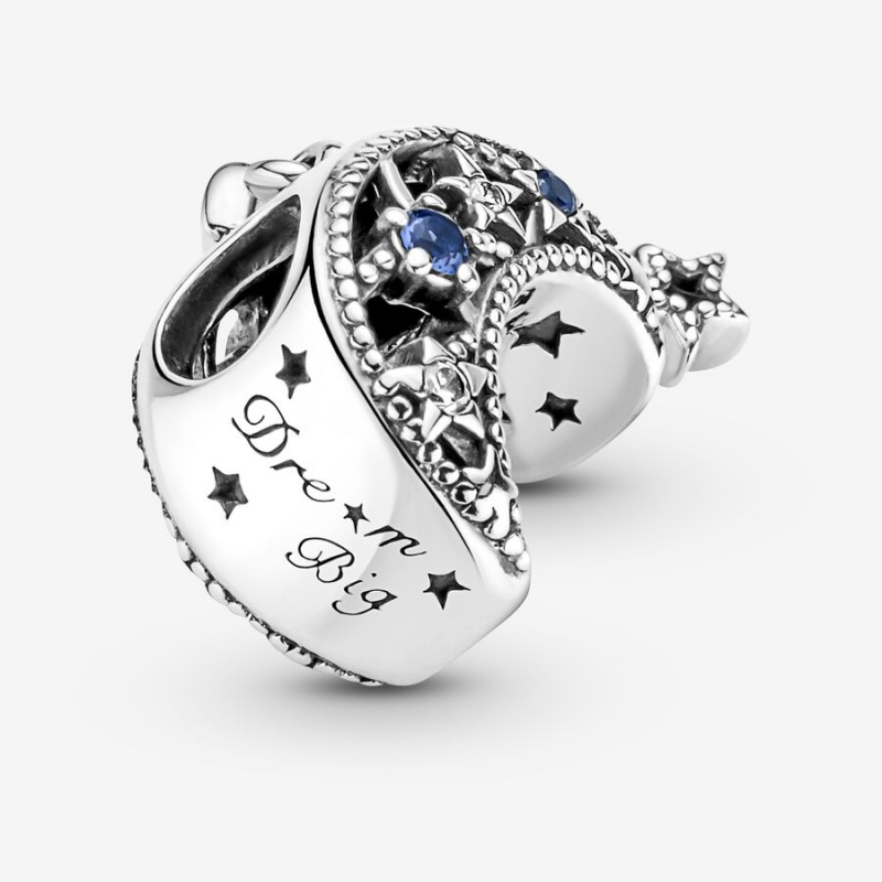 Pandora Star & Crescent Moon Dangle Charms Sterling Silver | 8510-RFVTK