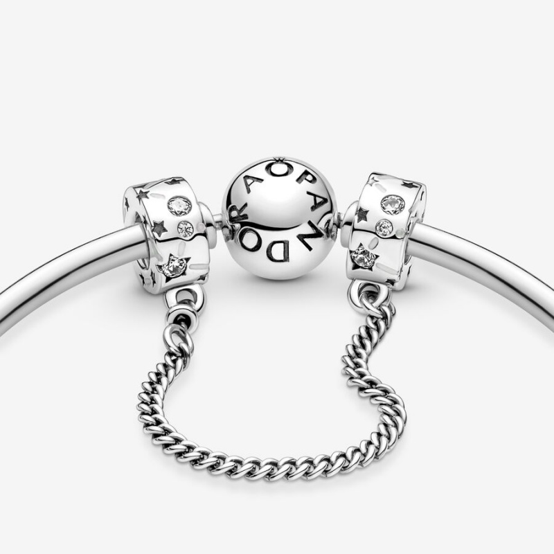 Pandora Stars & Galaxy Safety Safety Chains Sterling Silver | 6290-SMCJI