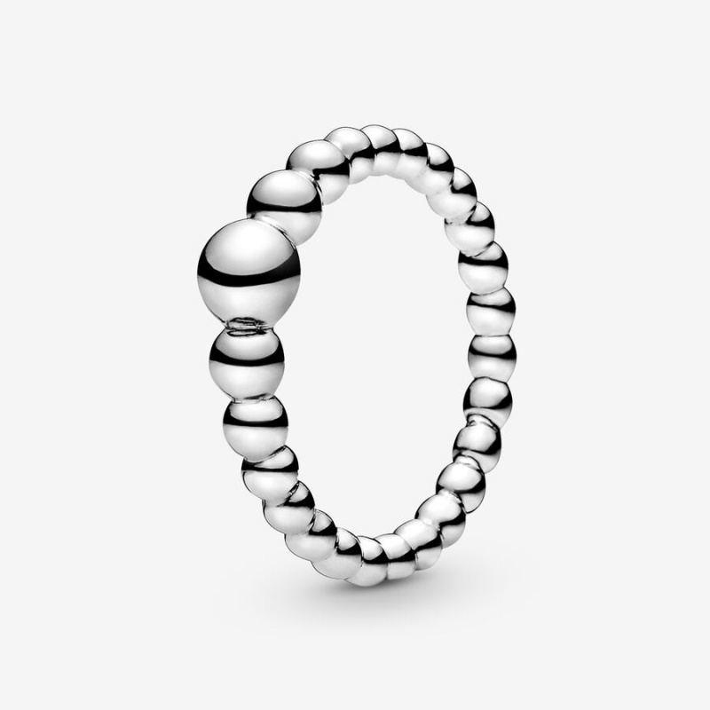 Pandora String of Beads Stackable Rings Sterling Silver | 1385-ZEHPX