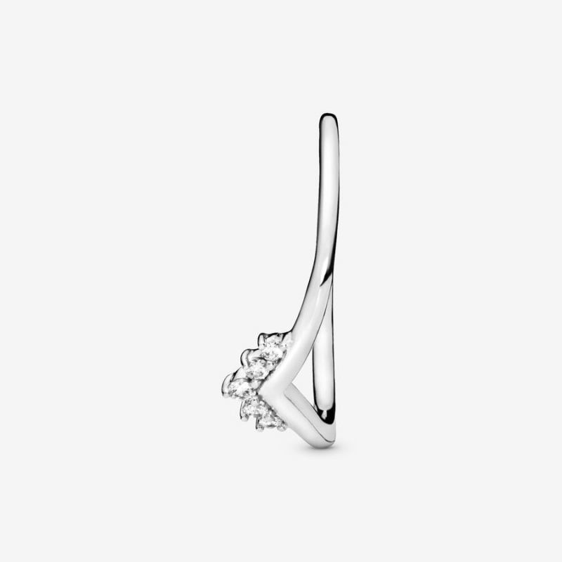 Pandora Tiara Wishbone Stackable Rings Sterling Silver | 6924-OHMUF