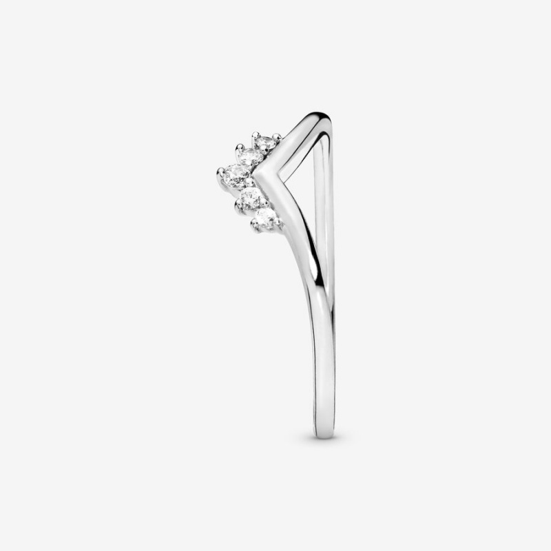 Pandora Tiara Wishbone Stackable Rings Sterling Silver | 6924-OHMUF