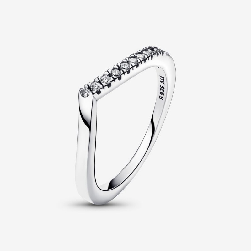 Pandora Timeless Wish Half Sparkling Stackable Rings Sterling Silver | 4037-LSZEN