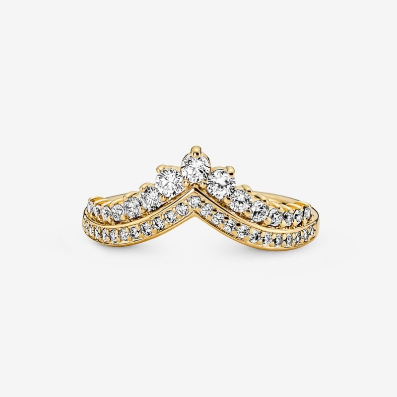 Pandora Timeless Wish Tiara Statement Rings Gold Plated | 2145-LOQXY