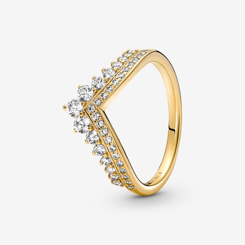 Pandora Timeless Wish Tiara Statement Rings Gold Plated | 2145-LOQXY