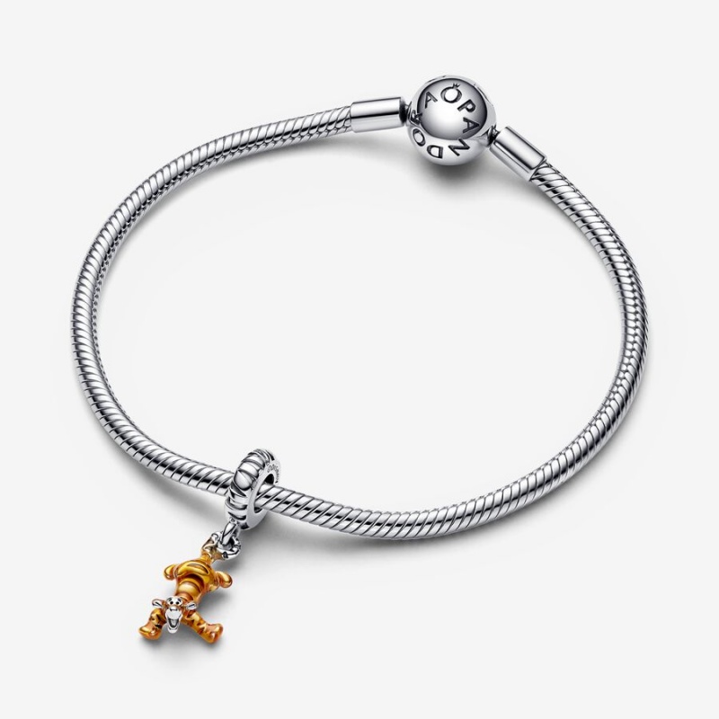 Pandora Winnie the Pooh Tigger Dangle Dangle Charms Sterling Silver | 8637-QWGHS